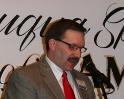 CSHOF 2012 Awards Banquet. Chip Johnson. Photo courtesy Heidi Anderson. February 20, 2012. CSHOF 2012 Awards Banquet. February 20, 2012.