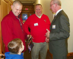 CSHOF 2013 Awards Banquet. Cole and Richie Joly with Joe DiMaio and Randy Anderson. February 18, 2013. CSHOF 2013 Awards Banquet. February 18, 2013.