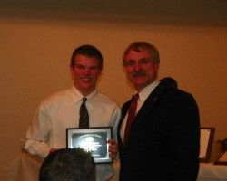 CSHOF 2013 Awards Banquet. Corey Wefing, Maple Grove, with Bruce Baumgartner. February 18, 2013. CSHOF 2013 Awards Banquet. February 18, 2013.