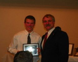 CSHOF 2013 Awards Banquet. Corey Wefing, Maple Grove, with Bruce Baumgartner. February 18, 2013. CSHOF 2013 Awards Banquet. February 18, 2013.