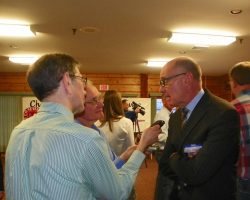 Dan Hoard being interviewed. Dan Hoard interviewed