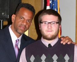 CSHOF 2012 Awards Banquet. Andre Reed and David Waterman. Photo courtesy Heidi Anderson. February 20, 2012. CSHOF 2012 Awards Banquet. February 20, 2012.