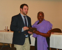 CSHOF 2014 Awards Banquet. Drew Chaddock and Sharon Robinson. February 17, 2014. CSHOF 2014 Awards Banquet. February 17, 2014.