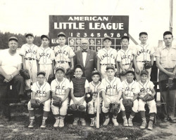Eagles Little League team with coach John Newman, 1956. Eagles Little League team with coach John Newman, 1956.