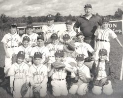 Eagles Little League team with coach John Newman, 1957. Eagles Little League team with coach John Newman, 1957.