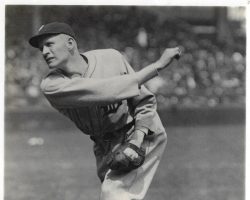 Howard Ehmke throwing sidearm. Photo courtesy of the Silver Creek Historical Center. Howard Ehmke throwing sidearm.