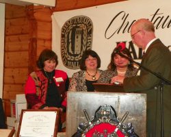 CSHOF 2013 Awards Banquet. Jim Foti's daughters with Randy Anderson. February 18, 2013. CSHOF 2013 Awards Banquet. February 18, 2013.