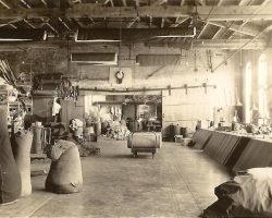 View inside Howard Ehmke Manufacturing, 1940. View inside Howard Ehmke Manufacturing, 1940.