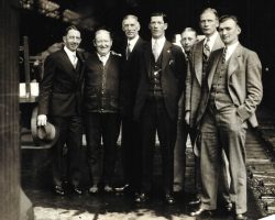 Howard Ehmke second from right. Photo courtesy of the Silver Creek Historical Center. Howard Ehmke second from right.