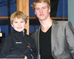 CSHOF 2011 Awards Banquet. Drew Keppel - fan and Tyler Myers. February 21, 2010. CSHOF 2011 Awards Banquet. February 21, 2010.