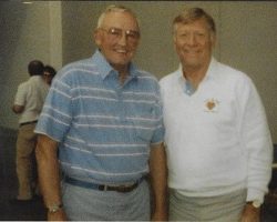 Irv Noren with Mickey Mantle. Irv and Mickey Mantle