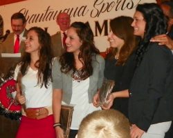 CSHOF 2012 Awards Banquet. Jamestown Community College swimmers. Photo courtesy Heidi Anderson. February 20, 2012. CSHOF 2012 Awards Banquet. February 20, 2012.