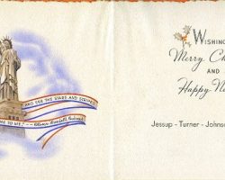 1942 Jessup, Turner & Johnson Athletic Club Christmas card greeting JTJAC Xmas card 1942 inside