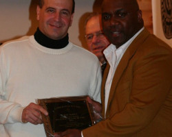CSHOF 2010 Awards Banquet. Frank Jagoda with Thurman Thomas - photo courtesy of Jim Riggs. February 15, 2010. CSHOF 2010 Awards Banquet. February 15, 2010.