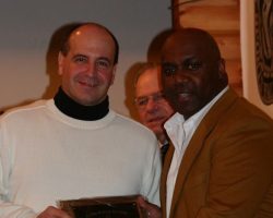 CSHOF 2010 Awards Banquet. Frank Jagoda with Thurman Thomas - photo courtesy of Jim Riggs. February 15, 2010. CSHOF 2010 Awards Banquet. February 15, 2010.