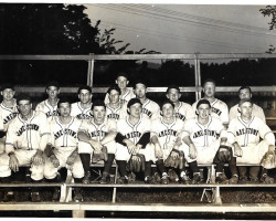 1940 Jamestown Falcons team. John Newman, second from right in back row. 1940 Jamestown Falcons team. John Newman, second from right in back row.d-from-right