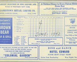 1942 Jamestown Falcons program page 3 Jamestown Falcons 1942 program p3