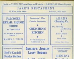 1942 Jamestown Falcons program page 5 Jamestown Falcons 1942 program p5