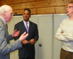 CSHOF 2012 Awards Banquet. Jim McElrath Sr., Andre Reed, and Jim McElrath, Jr. Photo courtesy Heidi Anderson. February 20, 2012. CSHOF 2012 Awards Banquet. February 20, 2012.McElrath-Jr
