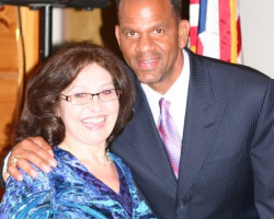 CSHOF 2012 Awards Banquet. Andre Reed and Jo-Ann Love-Lewis. Photo courtesy Heidi Anderson. February 20, 2012. CSHOF 2012 Awards Banquet. February 20, 2012.