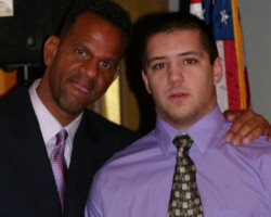 CSHOF 2012 Awards Banquet. Andre Reed and John Nickerson. Photo courtesy Heidi Anderson. February 20, 2012. CSHOF 2012 Awards Banquet. February 20, 2012.