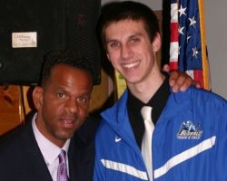 CSHOF 2012 Awards Banquet. Andre Reed and John Strickland. Photo courtesy Heidi Anderson. February 20, 2012. CSHOF 2012 Awards Banquet. February 20, 2012.