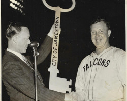 John Newman presented with Key to the City, 1941. John Newman presented with Key to the City, 1941.