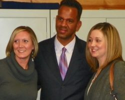 CSHOF 2012 Awards Banquet. Krista Johnson, Andre Reed, and Katie Miley. Photo courtesy Heidi Anderson. February 20, 2012. CSHOF 2012 Awards Banquet. February 20, 2012.