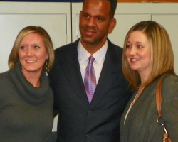 CSHOF 2012 Awards Banquet. Krista Johnson, Andre Reed, and Katie Miley. Photo courtesy Heidi Anderson. February 20, 2012. CSHOF 2012 Awards Banquet. February 20, 2012.