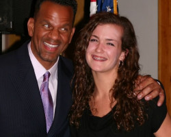 CSHOF 2012 Awards Banquet. Andre Reed and McKenna Maycock. Photo courtesy Heidi Anderson. February 20, 2012. CSHOF 2012 Awards Banquet. February 20, 2012.