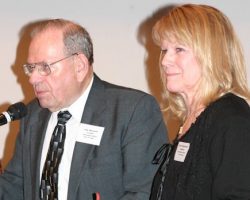 CSHOF 2010 Awards Banquet. Ron Melquist with Wendy Lewellen - photo courtesy of Jim Riggs. February 15, 2010. CSHOF 2010 Awards Banquet. February 15, 2010.