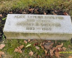 Murray Shelton's grave marker. Forest Hills Cemetery, Fredonia, NY. Murray Shelton grave marker.