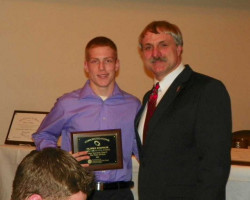 CSHOF 2013 Awards Banquet. Oliver Simpson, Maple Grove, with Bruce Baumgartner. February 18, 2013. CSHOF 2013 Awards Banquet. February 18, 2013.