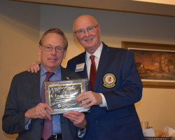 Russ Payne accepting for Chase Haglund - Frewsburg Central - Erie Outlaws Baseball Team - Youth All-American. Payne