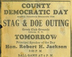 1936 ad for Jamestown Democratic Club RHJ 1936