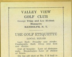 1941 Valley View golf course etiquette Randolph golf 1941