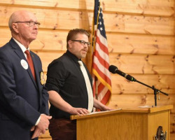 Randy Anderson and Rev. Adam Rohler. Randy Anderson and Rev. Adam Rohler.
