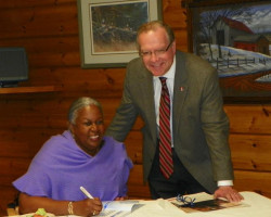 CSHOF 2014 Awards Banquet. Sharon Robinson and Randy Sweeney. February 17, 2014. CSHOF 2014 Awards Banquet. February 17, 2014.