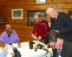 CSHOF 2014 Awards Banquet. Sharon Robinson and the media. February 17, 2014. CSHOF 2014 Awards Banquet. February 17, 2014.