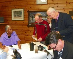 CSHOF 2014 Awards Banquet. Sharon Robinson and the media. February 17, 2014. CSHOF 2014 Awards Banquet. February 17, 2014.
