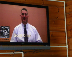 Scott Crist introducing Chuck Crist. Scott Crist introducing Chuck Crist.