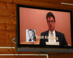 Scott Kindberg introducing Scrubby Olson. Scott Kindberg introducing Scrubby Olson.