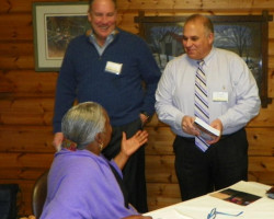 CSHOF 2014 Awards Banquet. Sharon Robinson, Tim Shults and Lou Deppas. February 17, 2014. CSHOF 2014 Awards Banquet. February 17, 2014.