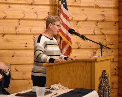 Tammy Rea accepting for Fred Larson. Tammy Rea accepting for Fred Larson.