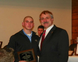 CSHOF 2013 Awards Banquet. Thad Johnson, Frewsburg Central, with Bruce Baumgartner. February 18, 2013. CSHOF 2013 Awards Banquet. February 18, 2013.