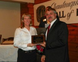 CSHOF 2013 Awards Banquet. Tiffany Decker, Busti Trap Club, with Bruce Baumgartner. February 18, 2013. CSHOF 2013 Awards Banquet. February 18, 2013.