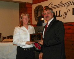 CSHOF 2013 Awards Banquet. Tiffany Decker, Busti Trap Club, with Bruce Baumgartner. February 18, 2013. CSHOF 2013 Awards Banquet. February 18, 2013.