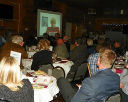 CSHOF 2012 Awards Banquet. Betty Bartkowiak is introduced. Photo courtesy Heidi Anderson. February 20, 2012. CSHOF 2012 Awards Banquet. February 20, 2012.