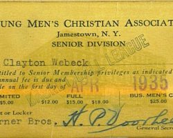 1935 YMCA membership card YMCA 1935