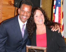 CSHOF 2012 Awards Banquet. Accepting for Aubree Jones. Photo courtesy Heidi Anderson. February 20, 2012. CSHOF 2012 Awards Banquet. February 20, 2012.
